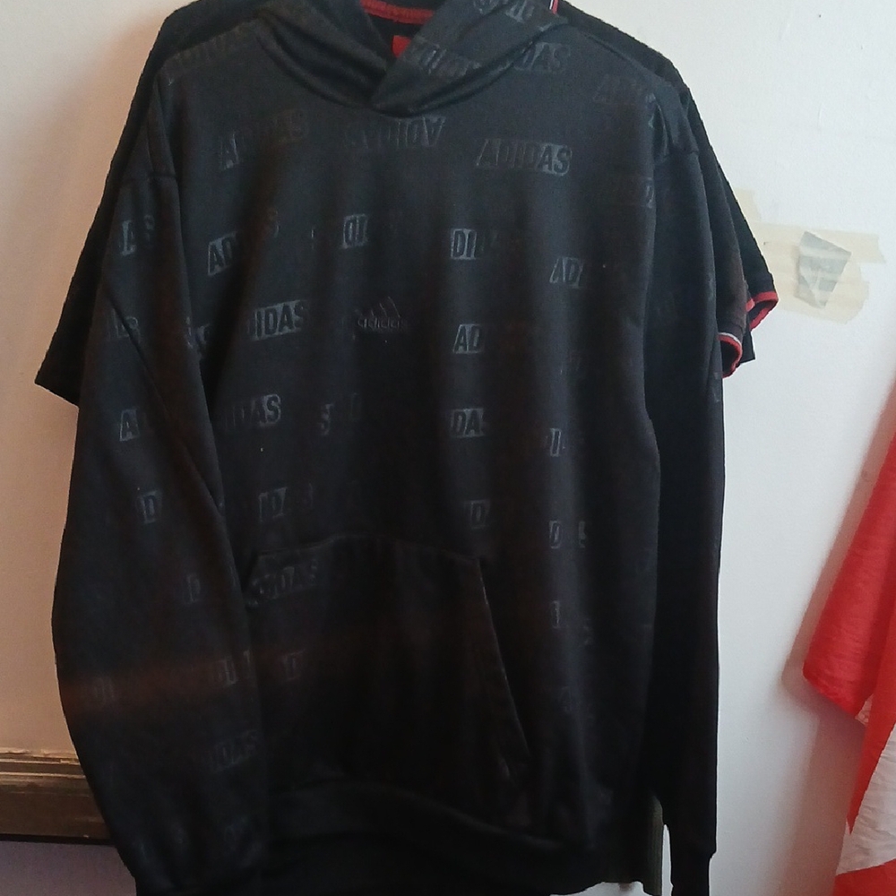 adidas Black Hoodie Comfortable Casual Sweatshirt